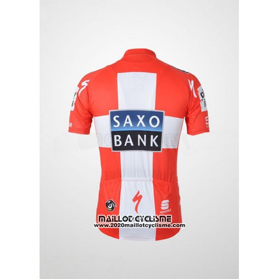 2010 Maillot Ciclismo Saxo Bank Champion Danemark Manches Courtes et Cuissard